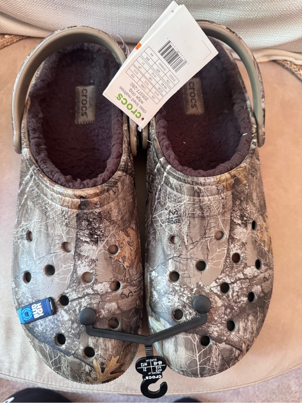 Crocs Classic Lined Realtree Edge Camo Clogs Mens 13 Hunting - Picture 3 of 7